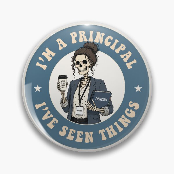 Item preview, Funny Principal Skeleton “I’ve Seen Things” School Humor Sticker designed and sold by TaraGbear.