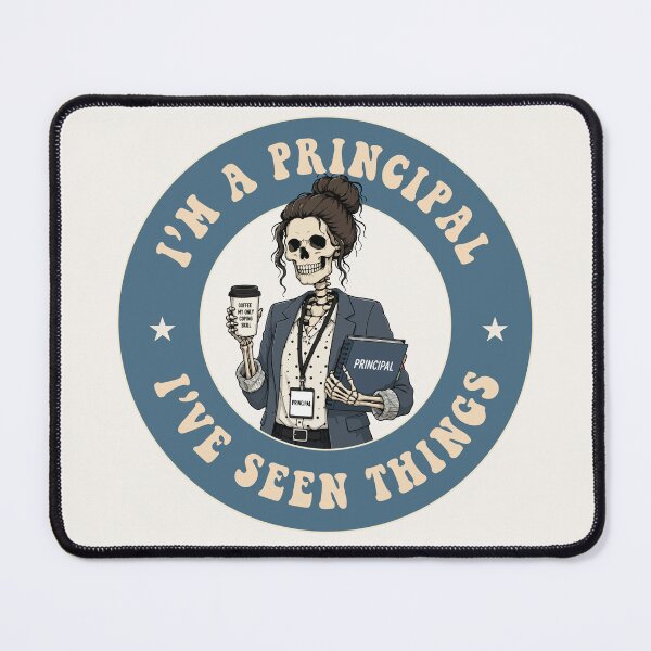 Item preview, Funny Principal Skeleton “I’ve Seen Things” School Humor Sticker designed and sold by TaraGbear.