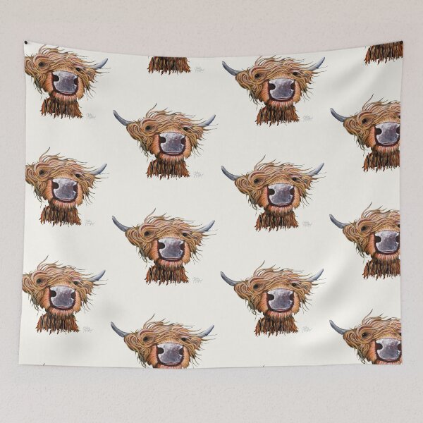 Item preview, HIGHLAND COW PRiNT ' DASHING DOUGAL ' By Shirley MacArthur designed and sold by Shirley MacArthur Art.