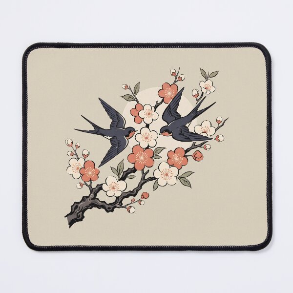 Item preview, Swallows Blossoms Vintage Moon Flight designed and sold by MythicCotton.