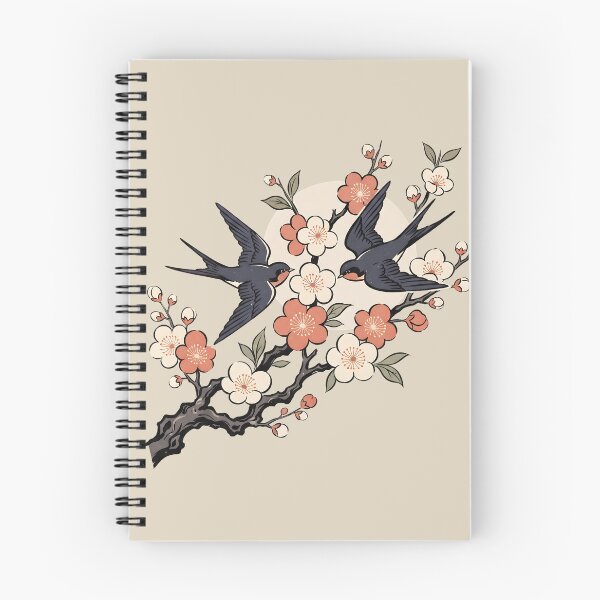 Item preview, Swallows Blossoms Vintage Moon Flight designed and sold by MythicCotton.