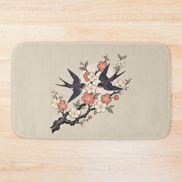 Item preview, Swallows Blossoms Vintage Moon Flight designed and sold by MythicCotton.