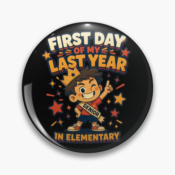 Item preview, First Day of My Last Year in Elementary Senior Crown Celebration Art Back To School Gift for Students designed and sold by Nightarel.