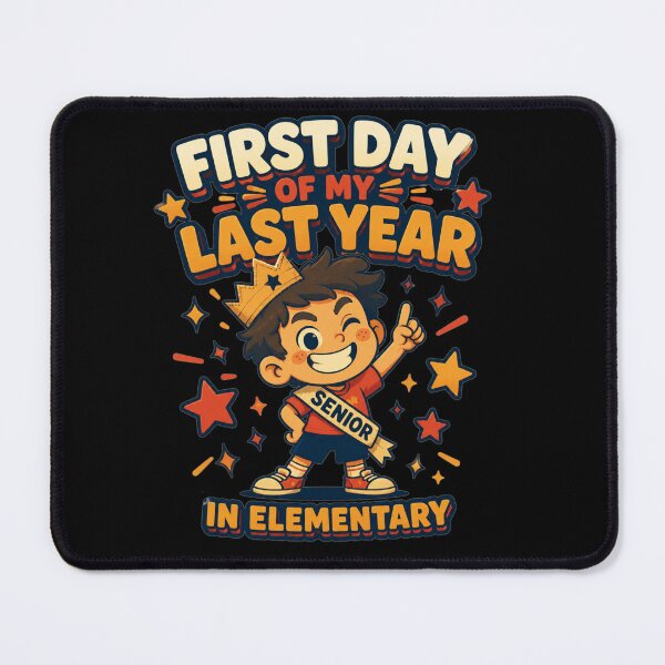 Item preview, First Day of My Last Year in Elementary Senior Crown Celebration Art Back To School Gift for Students designed and sold by Nightarel.