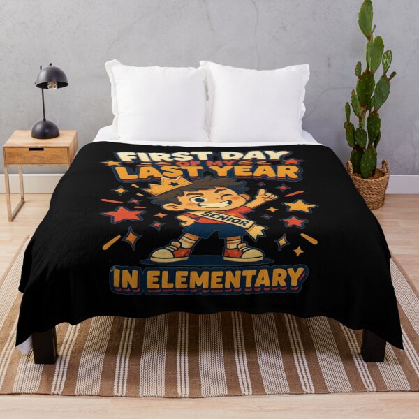 Item preview, First Day of My Last Year in Elementary Senior Crown Celebration Art Back To School Gift for Students designed and sold by Nightarel.