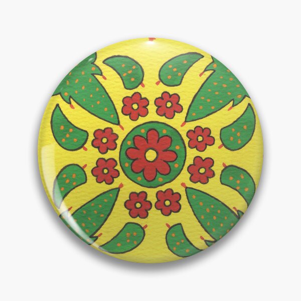 Item preview, yellow cactus mandala designed and sold by Lilinkdino.