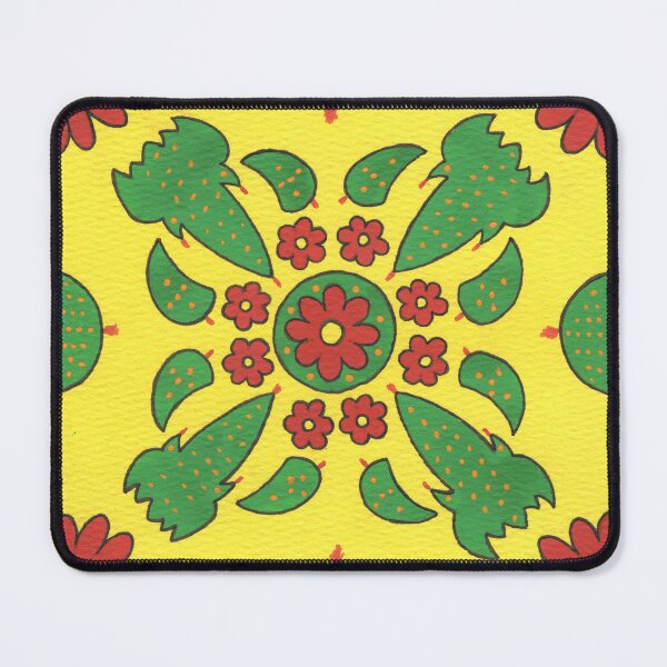 Item preview, yellow cactus mandala designed and sold by Lilinkdino.