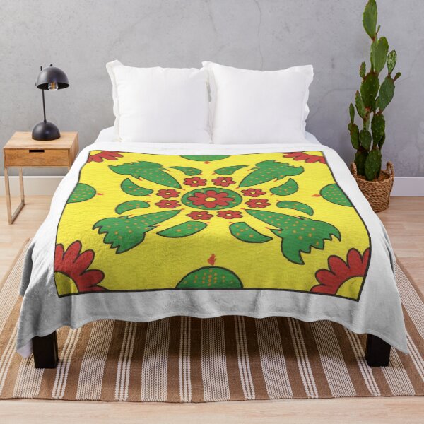 Item preview, yellow cactus mandala designed and sold by Lilinkdino.