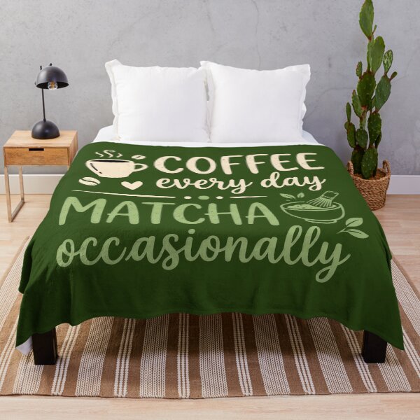 Item preview, Coffee Every Day Matcha Occasionally Retro Typography designed and sold by Terry Bain.