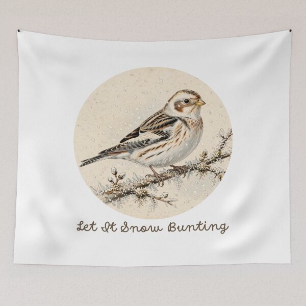 Item preview, Let It Snow Bunting - Funny Christmas Birdwatcher designed and sold by Neurospicy Trolls.
