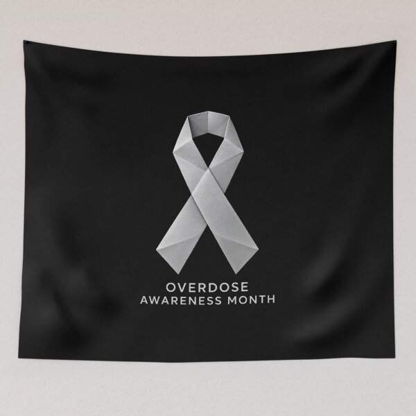 Item preview, Overdose Awareness Month Faded Origami Ribbon Art Support Gift for Advocates designed and sold by Nightarel.
