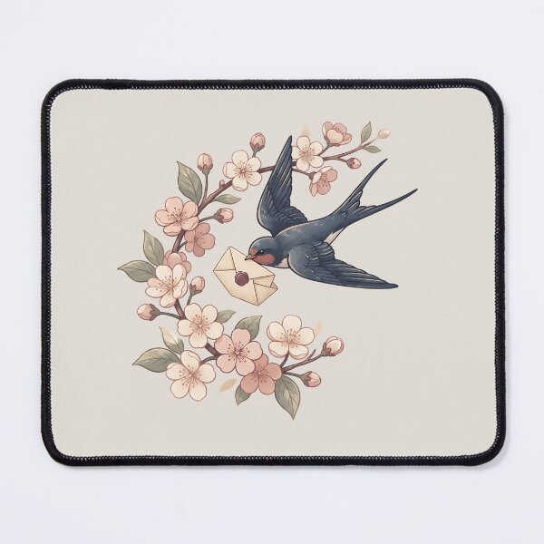 Item preview, Swallows Blossoms Vintage Floral Love Letter designed and sold by MythicCotton.