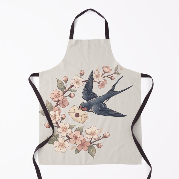 Item preview, Swallows Blossoms Vintage Floral Love Letter designed and sold by MythicCotton.