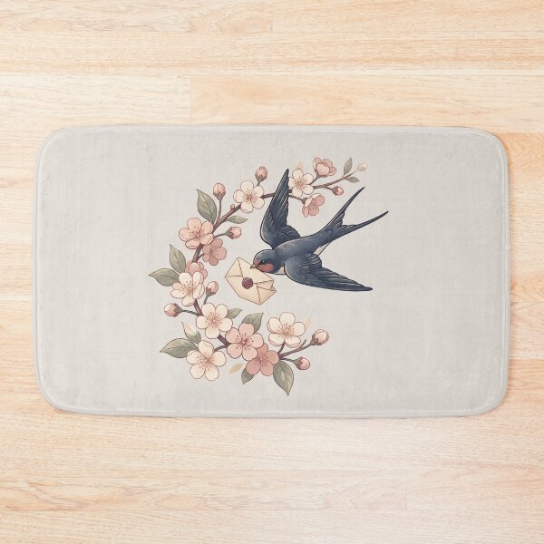 Item preview, Swallows Blossoms Vintage Floral Love Letter designed and sold by MythicCotton.