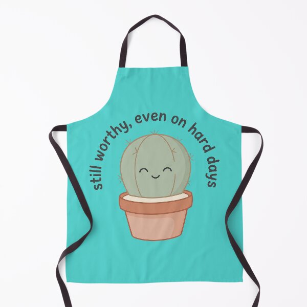 Item preview, Still Worthy Even On Hard Days Cute Cactus Sticker | Mental Health Self Love Quote Kawaii Succulent Art designed and sold by cannsuh.