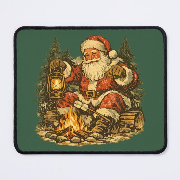 Item preview, Vintage Santa Claus Campfire Retro 1970s Cozy Christmas Gift designed and sold by Artycom.