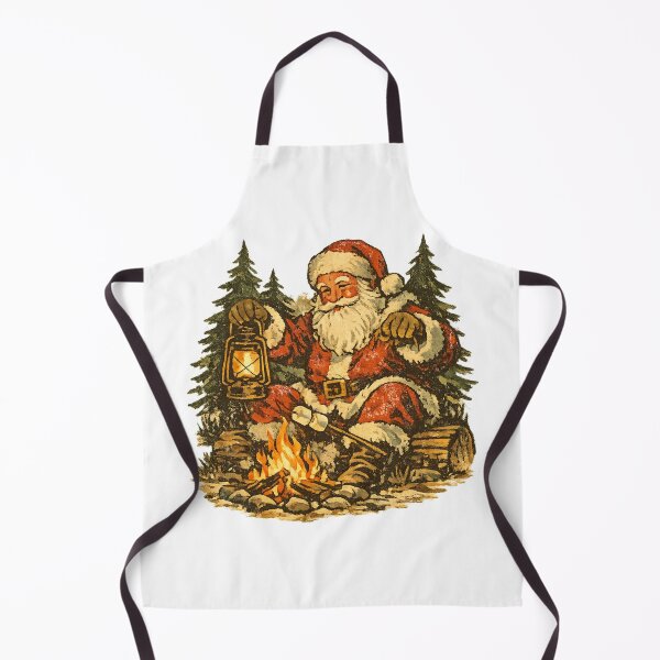 Item preview, Vintage Santa Claus Campfire Retro 1970s Cozy Christmas Gift designed and sold by Artycom.