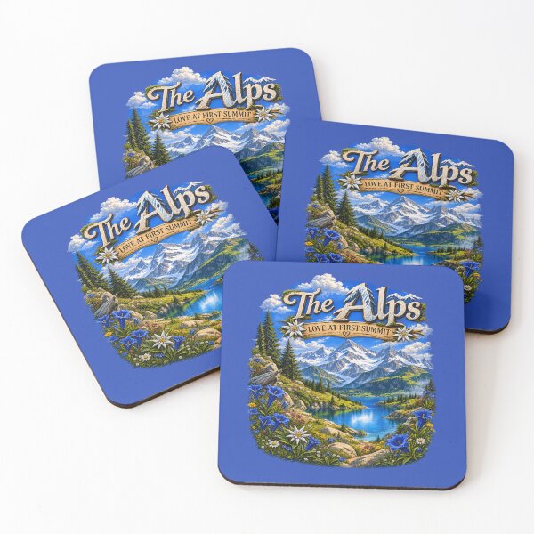 Item preview, The Alps – Love at First Summit | Vintage Alpine Landscape designed and sold by Alpine-Ink.