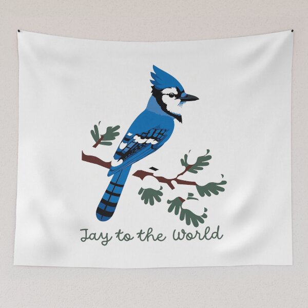 Item preview, Jay to the World - Funny Blue Jay Christmas Bird Birdwatching Pun designed and sold by Neurospicy Trolls.