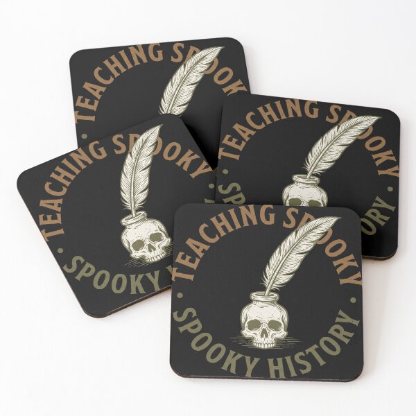 Item preview, Teaching Spooky History Skull Inkwell Feather Quill Halloween designed and sold by TeNovaStudio.