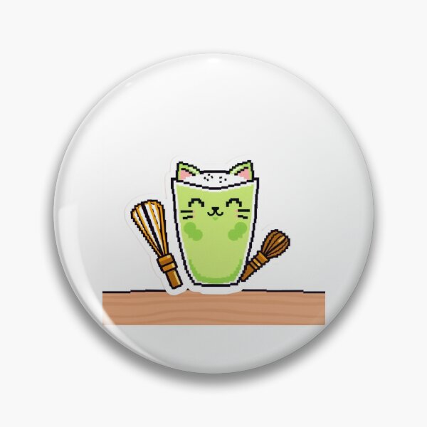 Item preview, Pixel Matcha Latte Cat designed and sold by One More Run.