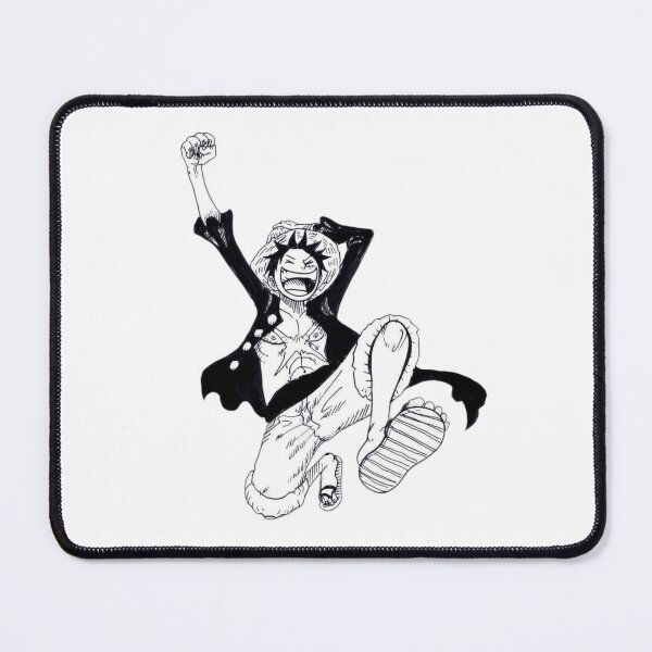 Item preview, Luffy The Straw Hat Pirate — The King of Freedom Icon Black n White designed and sold by TheStickLab.