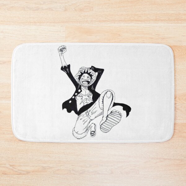 Item preview, Luffy The Straw Hat Pirate — The King of Freedom Icon Black n White designed and sold by TheStickLab.