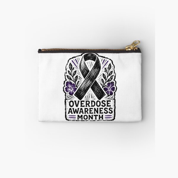 Item preview, Overdose Awareness Month Woodcut Floral Ribbon Art Support Gift for Advocates designed and sold by Nightarel.