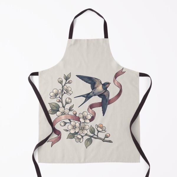 Item preview, Swallows Blossoms Vintage Ribbon Floral Art designed and sold by MythicCotton.
