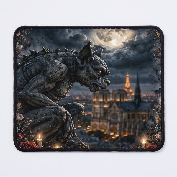 Item preview, Notre Dame Gargoyle - Dark Academia Gothic Paris designed and sold by Neurospicy Trolls.