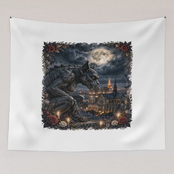 Item preview, Notre Dame Gargoyle - Dark Academia Gothic Paris designed and sold by Neurospicy Trolls.
