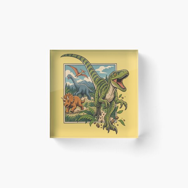 Item preview, Vintage Dinosaur Adventure – Prehistoric Illustration designed and sold by yayor.
