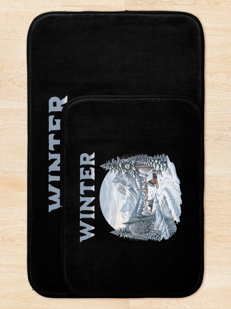 Thumbnail 5 of 6, Bath Mat, Beautiful winter design designed and sold by ReneMM.