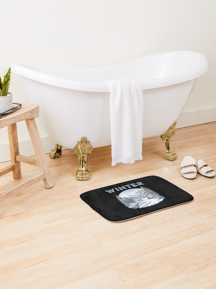 Thumbnail 2 of 6, Bath Mat, Beautiful winter design designed and sold by ReneMM.