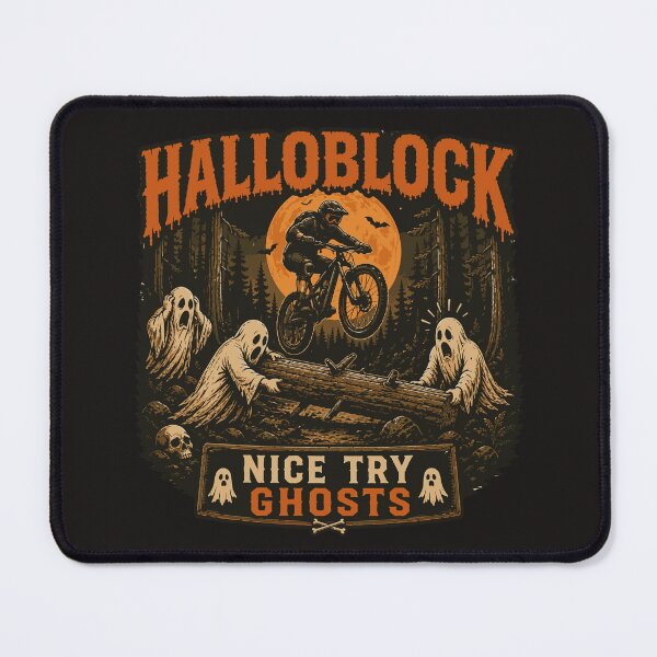 Item preview, HalloBlock | Funny MTB Halloween Sticker Mountain Bike Horror Gift designed and sold by SingleTrackes.