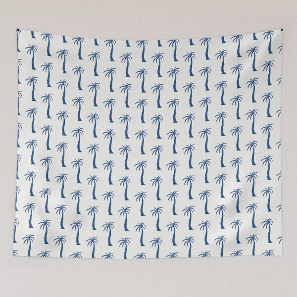 Item preview, Tropical Palm Trees in Navy Blue designed and sold by kalaauniverse_art_studio.