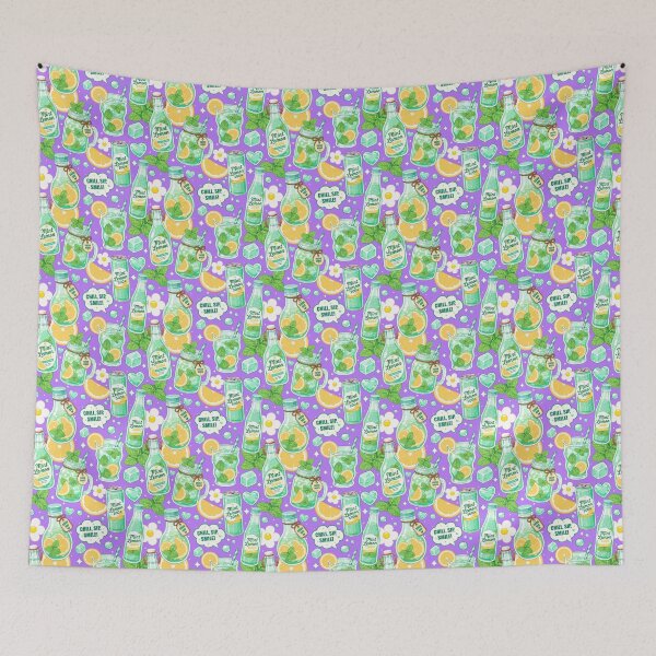 Item preview, Cute Mint Lemon Soda Seamless designed and sold by KJackArtwork.