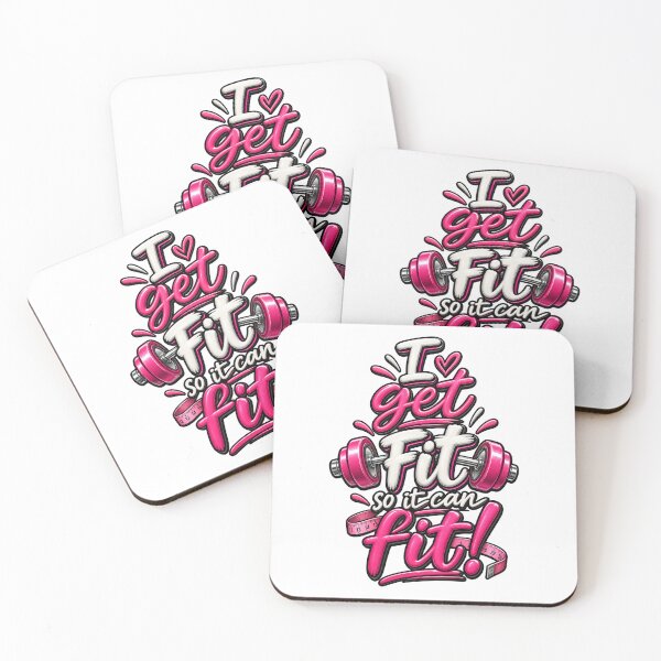 Item preview, I get fit so it can fit - 3D pink designed and sold by Side Quest Co..