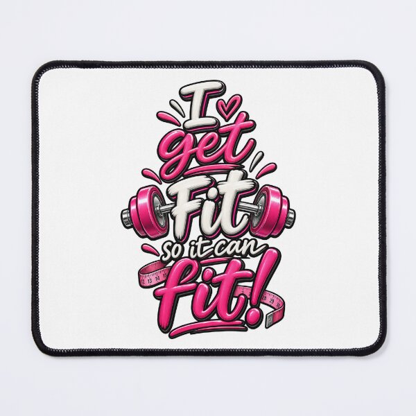 Item preview, I get fit so it can fit - 3D pink designed and sold by Side Quest Co..