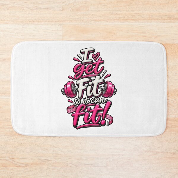 Item preview, I get fit so it can fit - 3D pink designed and sold by Side Quest Co..