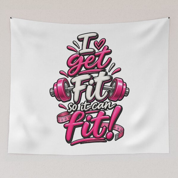 Item preview, I get fit so it can fit - 3D pink designed and sold by Side Quest Co..