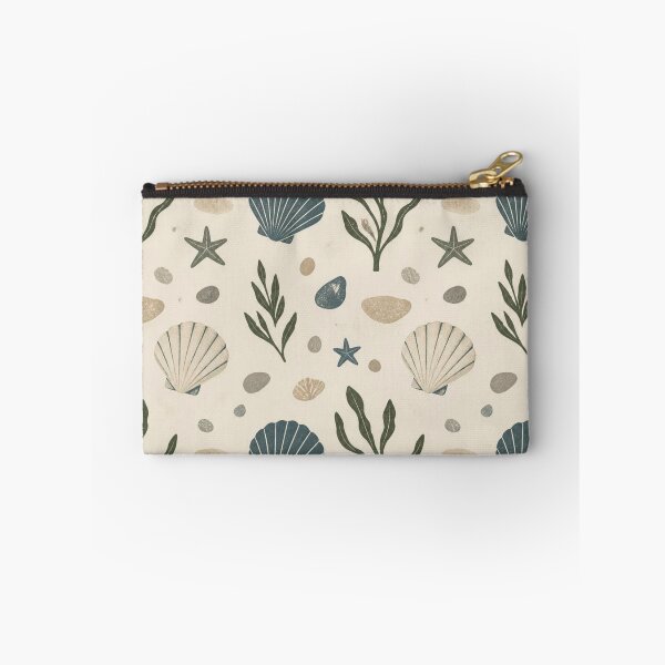 Item preview, Vintage Coastal Seashells and Seaweed Pattern Minimalist Ocean Decor designed and sold by QCena.