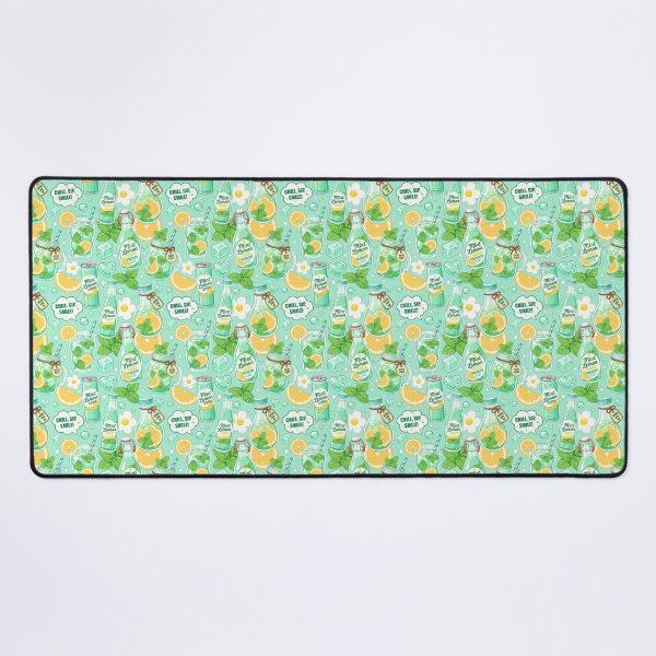 Item preview, Cute Mint Lemon Soda Seamless designed and sold by KJackArtwork.