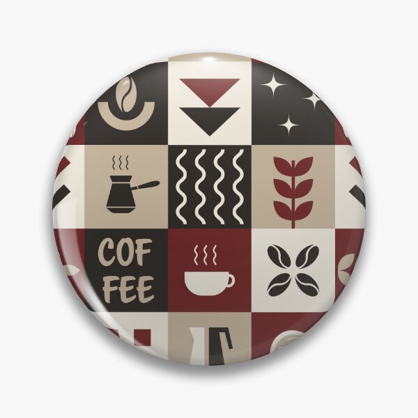 Item preview, Coffee Geometric Square Pattern designed and sold by IrynaAlex.