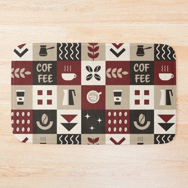 Item preview, Coffee Geometric Square Pattern designed and sold by IrynaAlex.