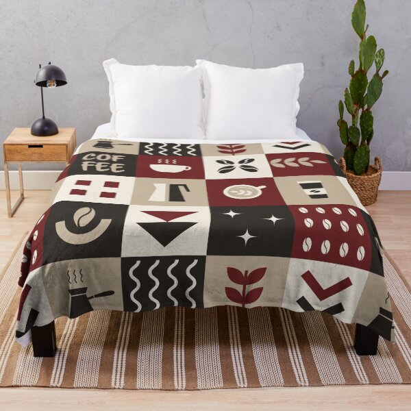 Item preview, Coffee Geometric Square Pattern designed and sold by IrynaAlex.