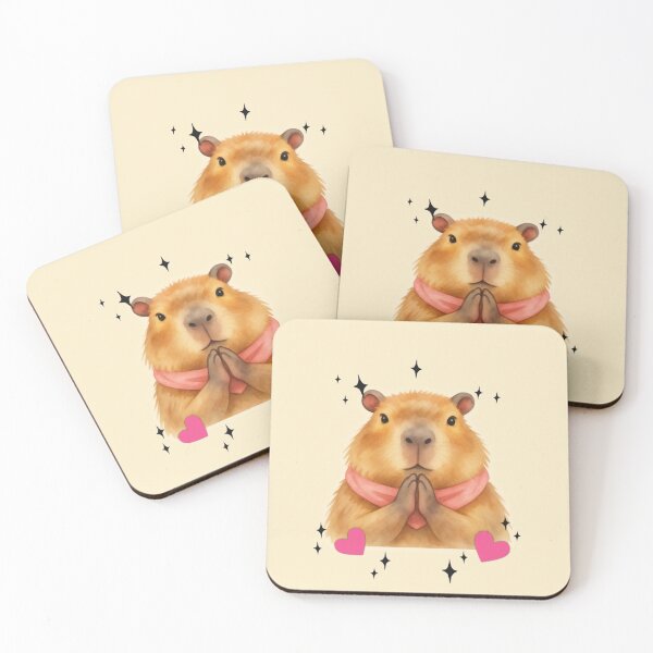 Item preview, Cute Praying Capybara Watercolor Art designed and sold by GeoandHome.