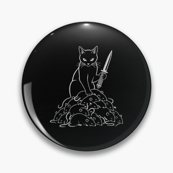 Item preview, funny cat with knife and mice scary Halloween costume designed and sold by Kladhadredo.