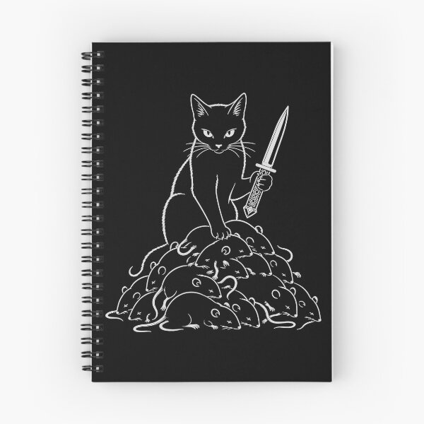 Item preview, funny cat with knife and mice scary Halloween costume designed and sold by Kladhadredo.