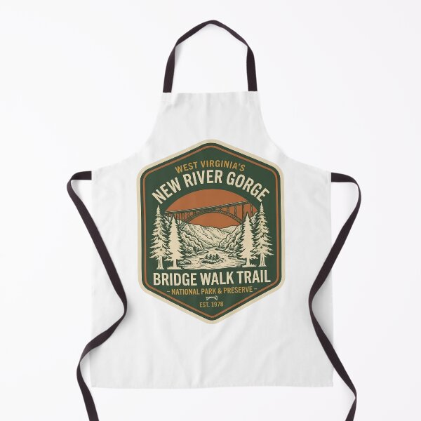 Item preview, New River Gorge Bridge Walk Trail West Virginia Shield Badge designed and sold by LittleArij.